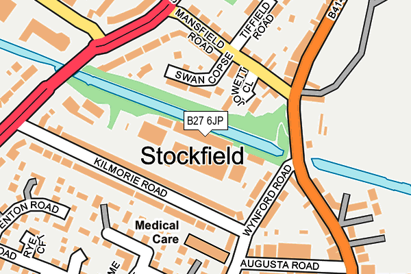 B27 6JP map - OS OpenMap – Local (Ordnance Survey) B27 6JP map - OS OpenMap – Local (Ordnance Survey)