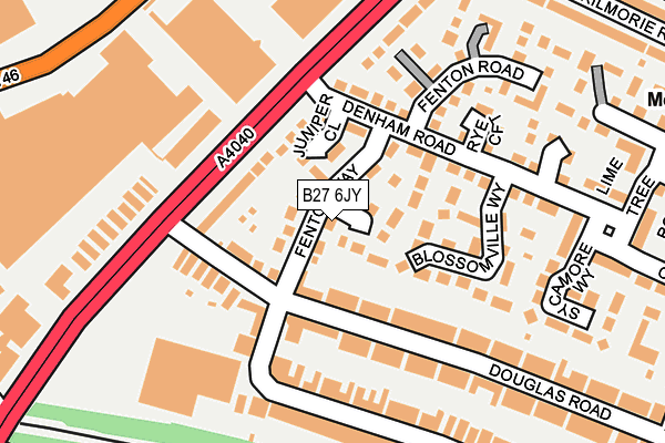 B27 6JY map - OS OpenMap – Local (Ordnance Survey) B27 6JY map - OS OpenMap – Local (Ordnance Survey)