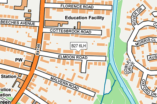 B27 6LH map - OS OpenMap – Local (Ordnance Survey) B27 6LH map - OS OpenMap – Local (Ordnance Survey)
