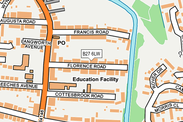 B27 6LW map - OS OpenMap – Local (Ordnance Survey) B27 6LW map - OS OpenMap – Local (Ordnance Survey)