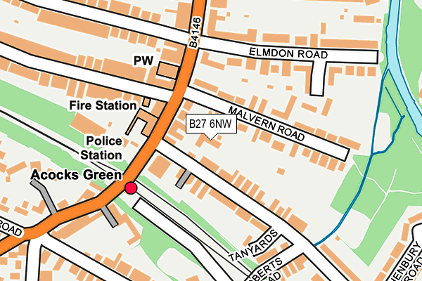 B27 6NW map - OS OpenMap – Local (Ordnance Survey) B27 6NW map - OS OpenMap – Local (Ordnance Survey)