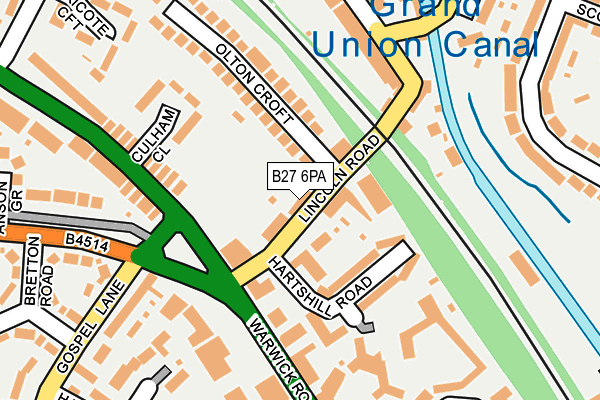 B27 6PA map - OS OpenMap – Local (Ordnance Survey) B27 6PA map - OS OpenMap – Local (Ordnance Survey)
