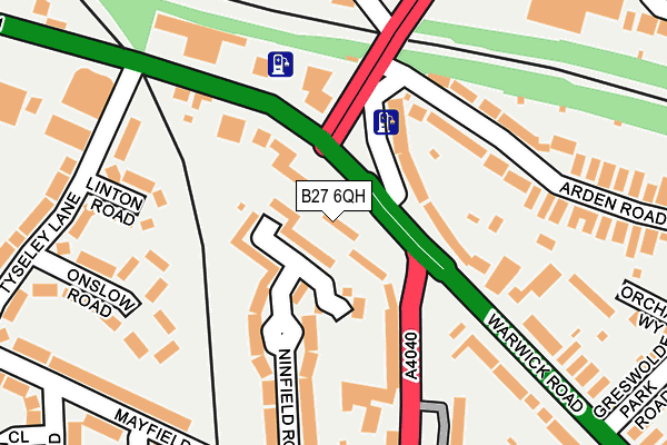 B27 6QH map - OS OpenMap – Local (Ordnance Survey) B27 6QH map - OS OpenMap – Local (Ordnance Survey)