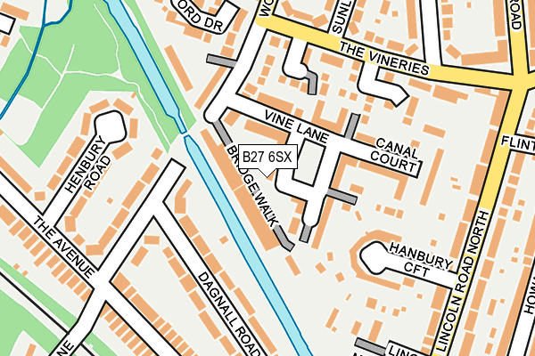 B27 6SX map - OS OpenMap – Local (Ordnance Survey) B27 6SX map - OS OpenMap – Local (Ordnance Survey)
