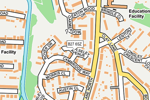 B27 6SZ map - OS OpenMap – Local (Ordnance Survey) B27 6SZ map - OS OpenMap – Local (Ordnance Survey)