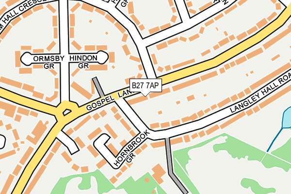 B27 7AP map - OS OpenMap – Local (Ordnance Survey) B27 7AP map - OS OpenMap – Local (Ordnance Survey)