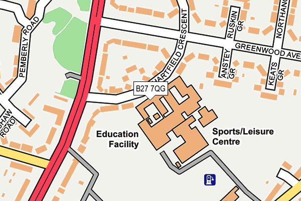 B27 7QG map - OS OpenMap – Local (Ordnance Survey) B27 7QG map - OS OpenMap – Local (Ordnance Survey)