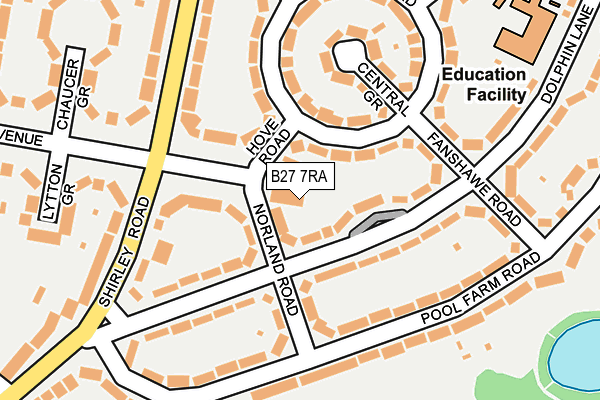 B27 7RA map - OS OpenMap – Local (Ordnance Survey) B27 7RA map - OS OpenMap – Local (Ordnance Survey)