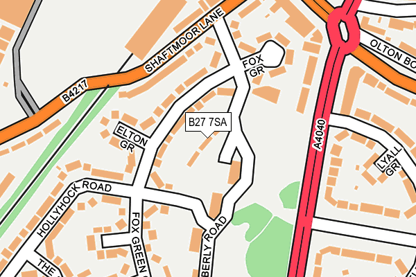 B27 7SA map - OS OpenMap – Local (Ordnance Survey) B27 7SA map - OS OpenMap – Local (Ordnance Survey)