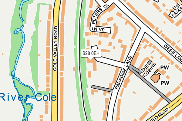B28 0EH map - OS OpenMap – Local (Ordnance Survey) B28 0EH map - OS OpenMap – Local (Ordnance Survey)