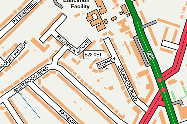 B28 0ET map - OS OpenMap – Local (Ordnance Survey) B28 0ET map - OS OpenMap – Local (Ordnance Survey)