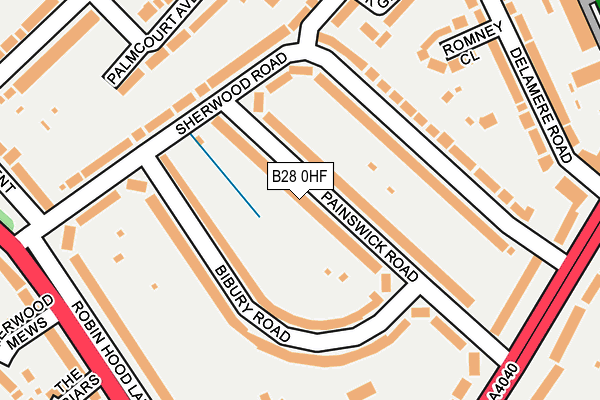 B28 0HF map - OS OpenMap – Local (Ordnance Survey) B28 0HF map - OS OpenMap – Local (Ordnance Survey)