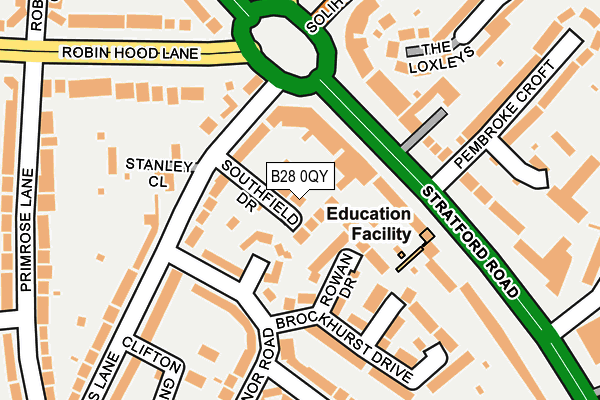 B28 0QY map - OS OpenMap – Local (Ordnance Survey) B28 0QY map - OS OpenMap – Local (Ordnance Survey)