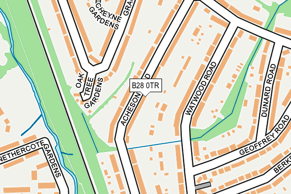 B28 0TR map - OS OpenMap – Local (Ordnance Survey) B28 0TR map - OS OpenMap – Local (Ordnance Survey)