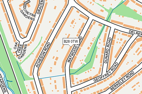B28 0TW map - OS OpenMap – Local (Ordnance Survey) B28 0TW map - OS OpenMap – Local (Ordnance Survey)