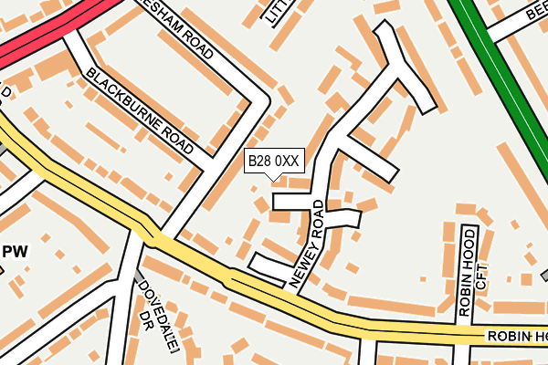 B28 0XX map - OS OpenMap – Local (Ordnance Survey) B28 0XX map - OS OpenMap – Local (Ordnance Survey)