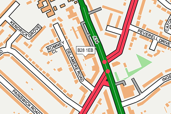 B28 1EB map - OS OpenMap – Local (Ordnance Survey) B28 1EB map - OS OpenMap – Local (Ordnance Survey)
