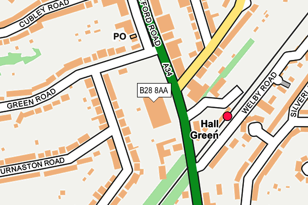B28 8AA map - OS OpenMap – Local (Ordnance Survey) B28 8AA map - OS OpenMap – Local (Ordnance Survey)