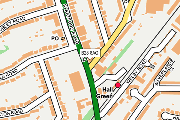 B28 8AQ map - OS OpenMap – Local (Ordnance Survey) B28 8AQ map - OS OpenMap – Local (Ordnance Survey)