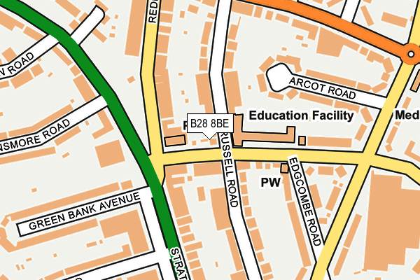 B28 8BE map - OS OpenMap – Local (Ordnance Survey) B28 8BE map - OS OpenMap – Local (Ordnance Survey)