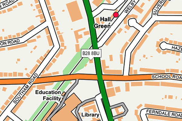 B28 8BU map - OS OpenMap – Local (Ordnance Survey) B28 8BU map - OS OpenMap – Local (Ordnance Survey)