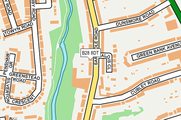 B28 8DT map - OS OpenMap – Local (Ordnance Survey) B28 8DT map - OS OpenMap – Local (Ordnance Survey)
