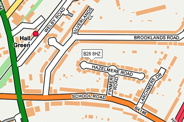 B28 8HZ map - OS OpenMap – Local (Ordnance Survey) B28 8HZ map - OS OpenMap – Local (Ordnance Survey)