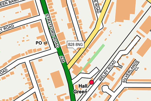 B28 8NG map - OS OpenMap – Local (Ordnance Survey) B28 8NG map - OS OpenMap – Local (Ordnance Survey)