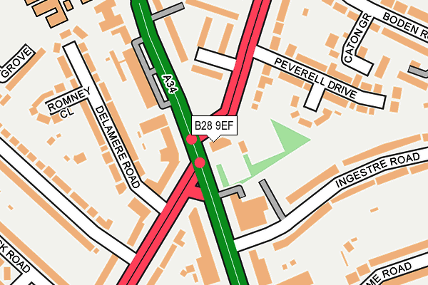 B28 9EF map - OS OpenMap – Local (Ordnance Survey) B28 9EF map - OS OpenMap – Local (Ordnance Survey)