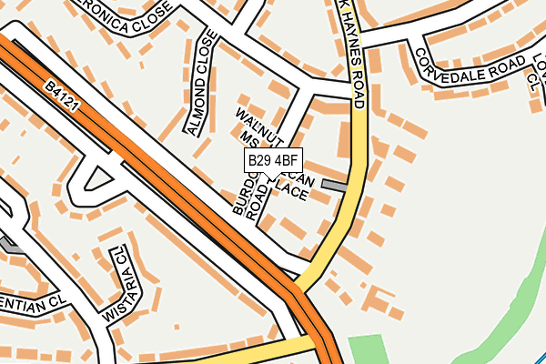 B29 4BF map - OS OpenMap – Local (Ordnance Survey) B29 4BF map - OS OpenMap – Local (Ordnance Survey)