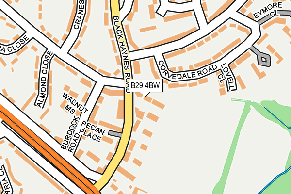 B29 4BW map - OS OpenMap – Local (Ordnance Survey) B29 4BW map - OS OpenMap – Local (Ordnance Survey)