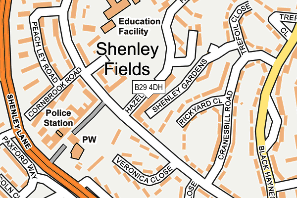 B29 4DH map - OS OpenMap – Local (Ordnance Survey) B29 4DH map - OS OpenMap – Local (Ordnance Survey)