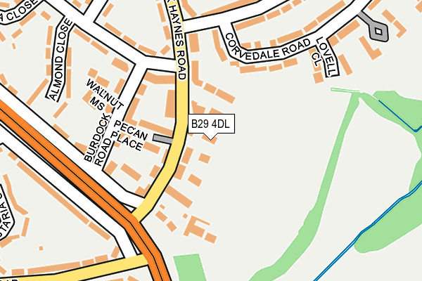 B29 4DL map - OS OpenMap – Local (Ordnance Survey) B29 4DL map - OS OpenMap – Local (Ordnance Survey)