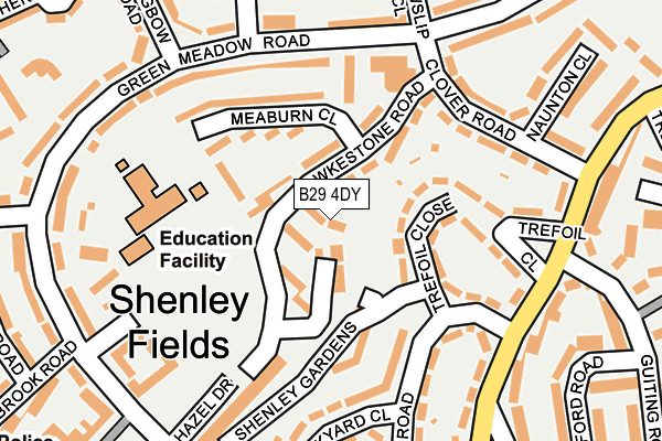 B29 4DY map - OS OpenMap – Local (Ordnance Survey) B29 4DY map - OS OpenMap – Local (Ordnance Survey)