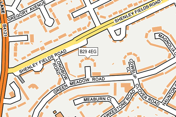 B29 4EG map - OS OpenMap – Local (Ordnance Survey) B29 4EG map - OS OpenMap – Local (Ordnance Survey)
