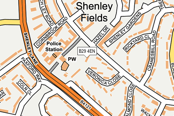B29 4EN map - OS OpenMap – Local (Ordnance Survey) B29 4EN map - OS OpenMap – Local (Ordnance Survey)