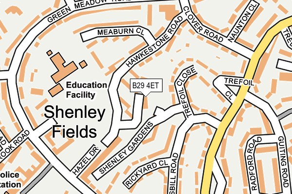 B29 4ET map - OS OpenMap – Local (Ordnance Survey) B29 4ET map - OS OpenMap – Local (Ordnance Survey)