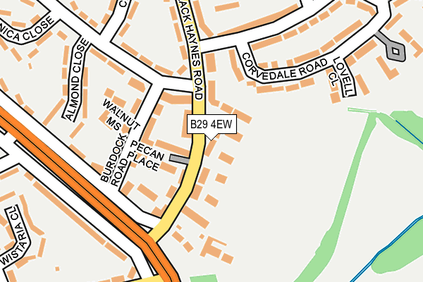 B29 4EW map - OS OpenMap – Local (Ordnance Survey) B29 4EW map - OS OpenMap – Local (Ordnance Survey)