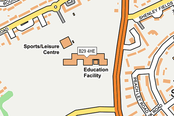 B29 4HE map - OS OpenMap – Local (Ordnance Survey) B29 4HE map - OS OpenMap – Local (Ordnance Survey)