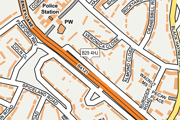 B29 4HJ map - OS OpenMap – Local (Ordnance Survey) B29 4HJ map - OS OpenMap – Local (Ordnance Survey)