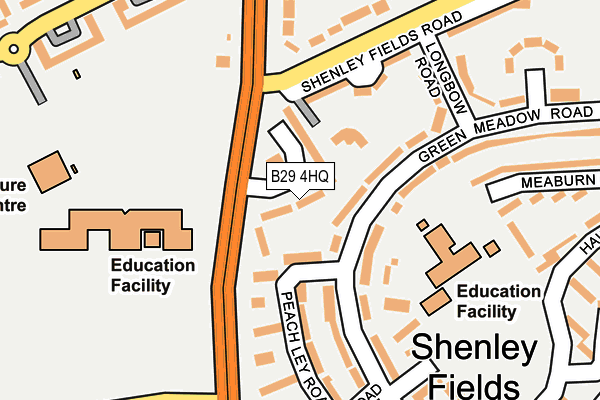 B29 4HQ map - OS OpenMap – Local (Ordnance Survey) B29 4HQ map - OS OpenMap – Local (Ordnance Survey)