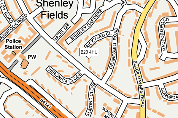 B29 4HU map - OS OpenMap – Local (Ordnance Survey) B29 4HU map - OS OpenMap – Local (Ordnance Survey)