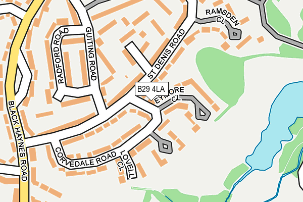 B29 4LA map - OS OpenMap – Local (Ordnance Survey) B29 4LA map - OS OpenMap – Local (Ordnance Survey)