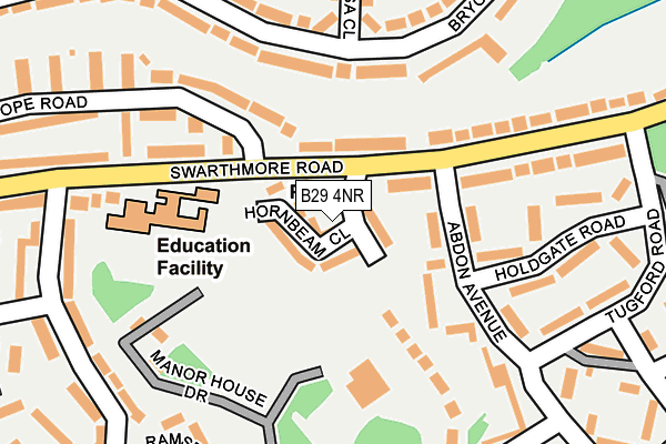 B29 4NR map - OS OpenMap – Local (Ordnance Survey) B29 4NR map - OS OpenMap – Local (Ordnance Survey)