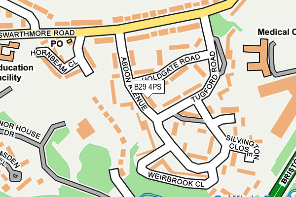 B29 4PS map - OS OpenMap – Local (Ordnance Survey) B29 4PS map - OS OpenMap – Local (Ordnance Survey)