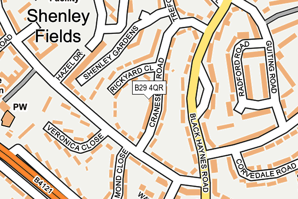 B29 4QR map - OS OpenMap – Local (Ordnance Survey) B29 4QR map - OS OpenMap – Local (Ordnance Survey)