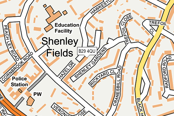 B29 4QU map - OS OpenMap – Local (Ordnance Survey) B29 4QU map - OS OpenMap – Local (Ordnance Survey)