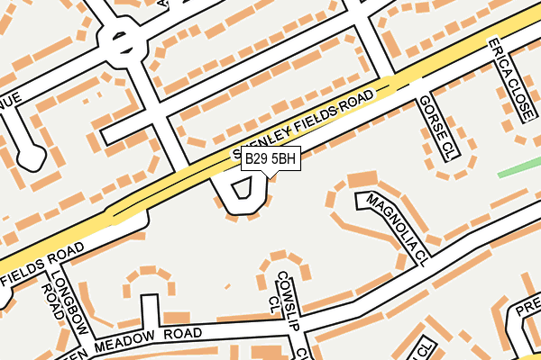 B29 5BH map - OS OpenMap – Local (Ordnance Survey) B29 5BH map - OS OpenMap – Local (Ordnance Survey)