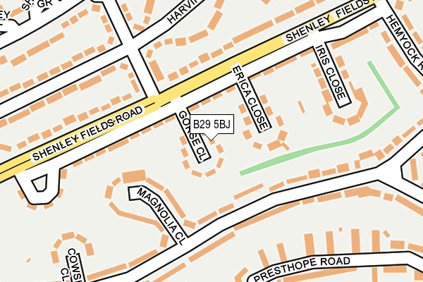 B29 5BJ map - OS OpenMap – Local (Ordnance Survey) B29 5BJ map - OS OpenMap – Local (Ordnance Survey)