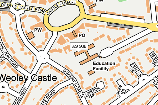 B29 5QB map - OS OpenMap – Local (Ordnance Survey) B29 5QB map - OS OpenMap – Local (Ordnance Survey)